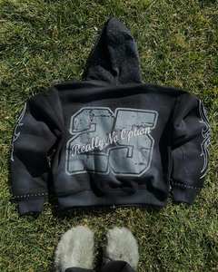 Sudaderas con capucha personalizadas Hip Hop Sudadera con capucha de manga larga con capucha Impresión Moda Pullover Personalizar Oversize 400GSM 65 Algodón 35 poliéster - Product Image 2