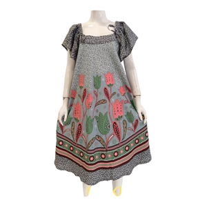 Vestido de verano de rayón de manga corta Ropa de Casa súper cómoda con hermoso patrón floral La mejor calidad - Product Image 5