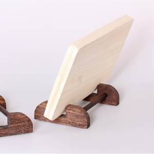 Soporte de madera para tabla de cortar, estante antiguo para picar madera natural, para artesanía, Último precio - Product Image 2