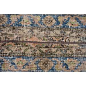 Alfombra Vintage Estilo Runner de 1.6x8.9 pies, Alfombra Turca de Lana con Camuflaje Azul - Product Image 4