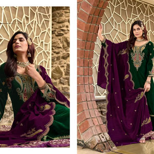 Haute qualité velours dentelle broderie rouge a-ligne robe au genou pour la fête pakistanaise indienne porter des vêtements de cérémonie usine directe - Product Image 4