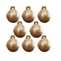 Campana de Latón Moderna con Diseño Personalizado Star Key, Campana Decorativa Navideña Colgante de Tamaño Mediano, Ecológica y de Alta Calidad