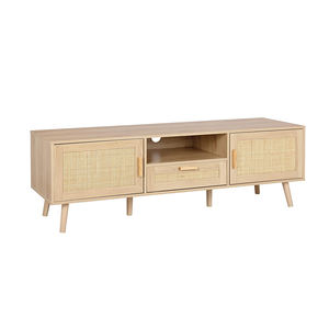 Mueble de ratán para <span class=keywords><strong>TV</strong></span> soporte de <span class=keywords><strong>TV</strong></span> moderno con puertas de ratán - Product Image 1