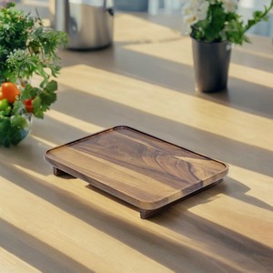 Bandeja de madera de acacia ecológica elegante hecha a mano bandeja de decoración de madera grabada sostenible para uso en cocina de frutas de Vietnam - Product Image 1