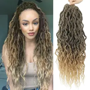 X-Tress Goddess Wavy Locs Cheveux au crochet en fibre synthétique haute température résistante à la chaleur, style Passion Twist - Product Image 1