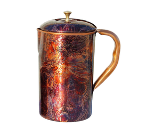 Pichet de luxe en cuivre et imprimé pour la cuisine ustensiles de maison pot d'eau en cuivre en gros pour les cadeaux de fête de mariage chevet - Product Image 6