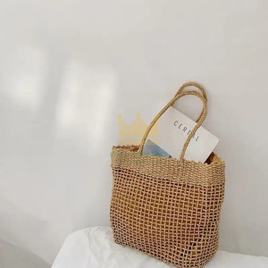 Sac de plage Boho haute couture avec pompon en jacinthe d'eau fabricant de premier plan au Vietnam - Product Image 5