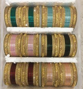 Best Selling Fashionable Bangles with Stunning Pearl Stone Work Trendy Bangles <b>for</b> Weddings & Festive Wear from India - Product Image 1