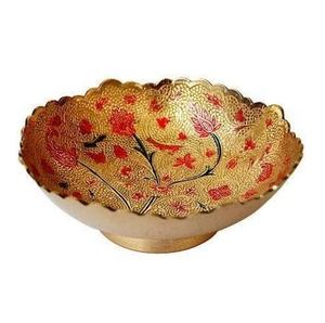 Bol à fruits en laiton de qualité supérieure Bol de service décoratif bon marché Snacks indiens en métal faits à la main et bol de nourriture au meilleur prix. - Product Image 1