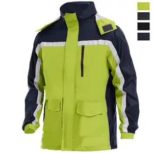 SIGH-chaleco reflectante de seguridad para hombre, chaqueta de malla personalizada con 2 bolsillos, color amarillo