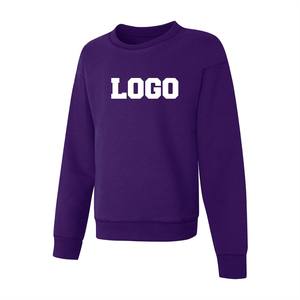 Sweat-shirt à col rond tissé sur mesure, coupe régulière, toucher doux, pull avec poignets et ourlet côtelés, logo frontal propre, design d'hiver unisexe - Product Image 6