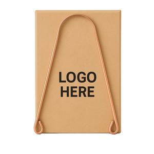 Meilleure vente 100% pur cuivre Portable langue nettoyant écologique soins dentaires boîte Kraft pour soins bucco-dentaires ayurvédiques en gros - Product Image 1