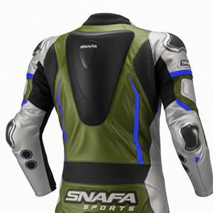 Traje de carreras de cuero de motocicleta personalizado Último estilo Traje de carreras de motorista de cuero genuino Nuevo diseño Traje de cuero de motocicleta - Product Image 6
