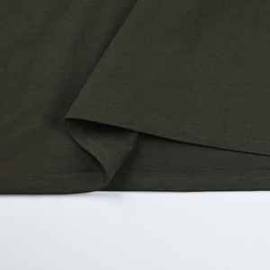 100% coton décontracté col rond surdimensionné T-Shirt à manches courtes goutte épaule t-shirts avec léger tissu tissé extensible - Product Image 2