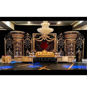 Escenario de Boda de Fibra Antigua Maravillosa, Elegancia Británica, Decoración de Escenario de Boda de Fibra, Estilo Moderno de Sídney, Escenario de Boda de Fibra - Product Image 1