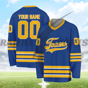 Premium Quality Factory Wholesale Custom Breathable 100% <b>Polyester</b> Moisture-Wicking Ice Hockey Uniforms Set Customized Design - Product Image 2