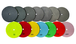 Disques de polissage diamantés secs en nid d'abeille de 6 pouces / 150 mm, motif hexagonal, pour granit, marbre, béton - Product Image 2