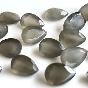 Piedra De Luna gris natural 7x10mm pera facetada corte de calidad superior-piedra de luna gris llamativa pera facetada - Product Image 1