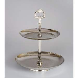 Luxury Mirror Polished Metal Cake Stand Elegant <b>Round</b> Tiered Pastry Display Rack for Afternoon Tea & Buffet Decor Cake Stand - Product Image 2