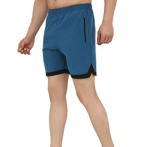 กางเกงขาสั้นวิ่งออกกำลังกายสำหรับผู้ชายกางเกงขาสั้นเล่นกีฬาสีพื้นระบายอากาศได้ดีแห้งไซส์ใหญ่แบบลำลองสำหรับฤดูร้อน - Product Image 2