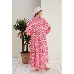 Abito modesto oversize dominante con motivo a bottone colletto - Product Image 1