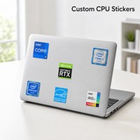 Étiquettes adhésives personnalisées pour processeurs CPU, badges pour l'identification des emballages