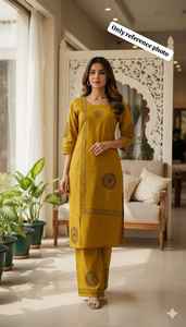 Conjunto de Dos Piezas para Mujer, Estilo Informal, Estampado Floral, para Oficina o Vacaciones, Traje Ecológico con Pantalones, Conjunto Coordinado Indio - Product Image 4