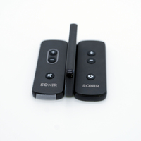 Nuevo estilo 3 9 teclas simple personalizado IR RF control remoto Audio/PC Dispositivo inteligente RC remoto y receptor Control remoto de aleación de aluminio