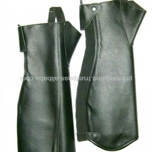 AMMARA Chaps d'équitation en cuir noir de haute qualité pour hommes avec de bonnes fermetures éclair Prix de gros Kits et accessoires équestres - Product Image 1