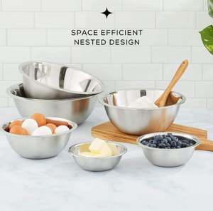 100% Bols à mélanger en acier inoxydable de haute qualité de qualité supérieure-Saladier empilable Ensemble de cuisine Cuisson Vaisselle - Product Image 6
