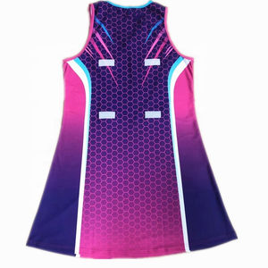 Personnalisé en gros imprimé sublimation netball uniforme séchage rapide grande taille personnalisé couleur équipe maillots jupes robes pour - Product Image 3