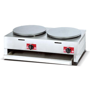 Cuisinière à gaz commerciale Double tête Crêpière à gaz Omelette Maker avec poêle antiadhésive Machine à crêpes à gaz - Product Image 1