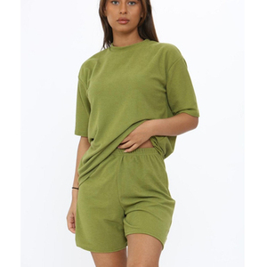 Fashion Solid Crop Hooded Hoodie Casual Women Clothing Two Piece <b>Short</b> Skirt <b>Set</b> Wholesale Rate OEM Cheap Price New Arrival - Product Image 1