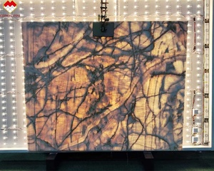 Piastrelle in Onice Naturale Lucidato con Venature Incrociate, Lastre Traslucide in Marmo, Piastrelle e Pannelli in Onice Spider Jade per Pavimenti e Pareti - Product Image 1