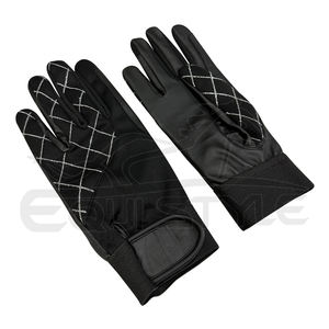 Gants d'équitation pour hommes, manchette flexible, cuir PU, taille personnalisée, faible MOQ, OEM, gants pour chevaux - Product Image 2