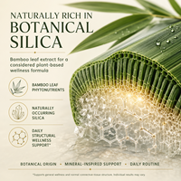 Gouttes d'extrait de feuille de bambou premium, silice standardisée à 70 %, booster de collagène végétal, biotine, zinc, acide hyaluronique, pour l'immunité des adultes