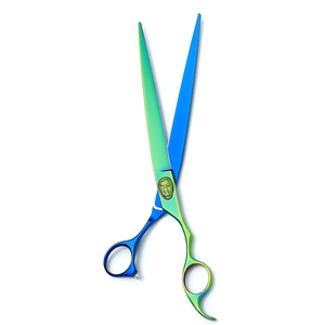 Tijera de aseo para mascotas personalizada, tijera de corte de pelo duradera de Color arcoíris y azul, tijera de aseo de acero inoxidable - Product Image 6