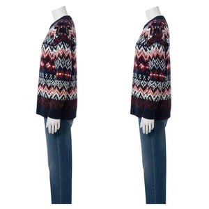 เสื้อสเวตเตอร์ถักกันหนาวผ้าอะคริลิคอุ่นทนทานแบบสวมหัวสำหรับสวมใส่ทุกวันเสื้อผ้าลำลองกลางแจ้งฤดูหนาว - Product Image 3