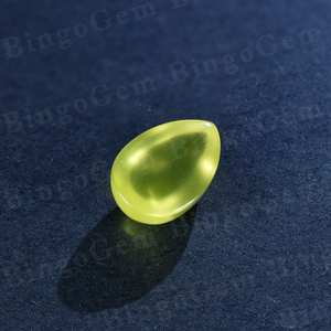 Piedra preciosa en forma de pera de Prehnita Natural 100% calidad de Grado Superior Briolette corte piedra preciosa genuina suelta para fabricación de joyas uso a granel - Product Image 4