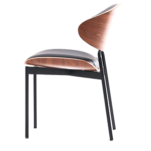 Silla de comedor de diseño minimalista moderna con respaldo completo, silla de escritorio de madera maciza Ames para uso en restaurante - Product Image 4