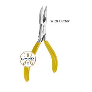 คีมหนีบจมูกโค้งแม่นยำพร้อมเครื่องตัดด้านข้างเครื่องมือเครื่องประดับสเตนเลสสตีลสำหรับตัดลวด - Product Image 3