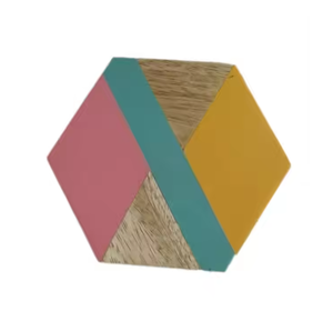 Tasse à café en bois de résine époxy Design de luxe Rond Bleu ciel Dessous de verre en bois d'acacia en résine époxy Design populaire - Product Image 2