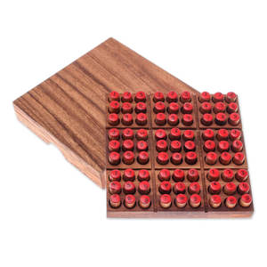 Jeu de Sudoku en bois Raintree, casse-tête classique, défi mental, divertissement familial, jouet éducatif de table - Product Image 1