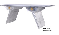 Bureau d'aviateur d'avion de haute qualité fabriqué en inde, nouveau Design de bureau en Aluminium avec 2 tiroirs pour le salon