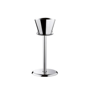 Cubo de hielo de acero redondo hecho a mano de latón AK con soporte de alta calidad en acabado plateado para Barware / Partyware - Product Image 1