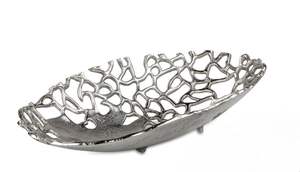 Cuenco para servir de aluminio fundido estilo hoja con cuerpo de metal duradero y cuenco profundo hecho a mano para presentaciones o almacenamiento gourmet - Product Image 6