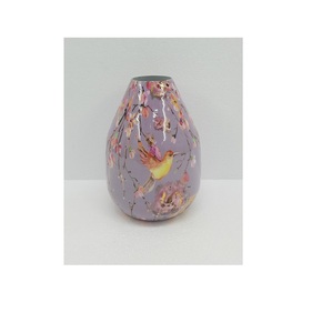 Calcomanía de jarrón de flores de metal de diseño moderno, acabado esmaltado para sala de estar, decoración de Mesa para el hogar, hecha a mano, personalizada - Product Image 4