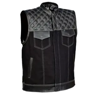 Colete de couro para motociclista feminino, jaqueta sem mangas para motociclista, colete de couro personalizado, imperdível