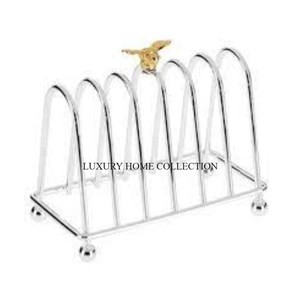 Stylish and functional stainless steel metal <b>toast</b> racks with ergonomic structure for keeping <b>toast</b> slices neatly arranged - Product Image 6