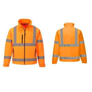 Ropa DE SEGURIDAD reflectante Chaquetas Softshell Tela de poliéster personalizada Hecho Hombres Chaquetas Softshell con logotipo personalizado Precio razonable OEM - Product Image 5